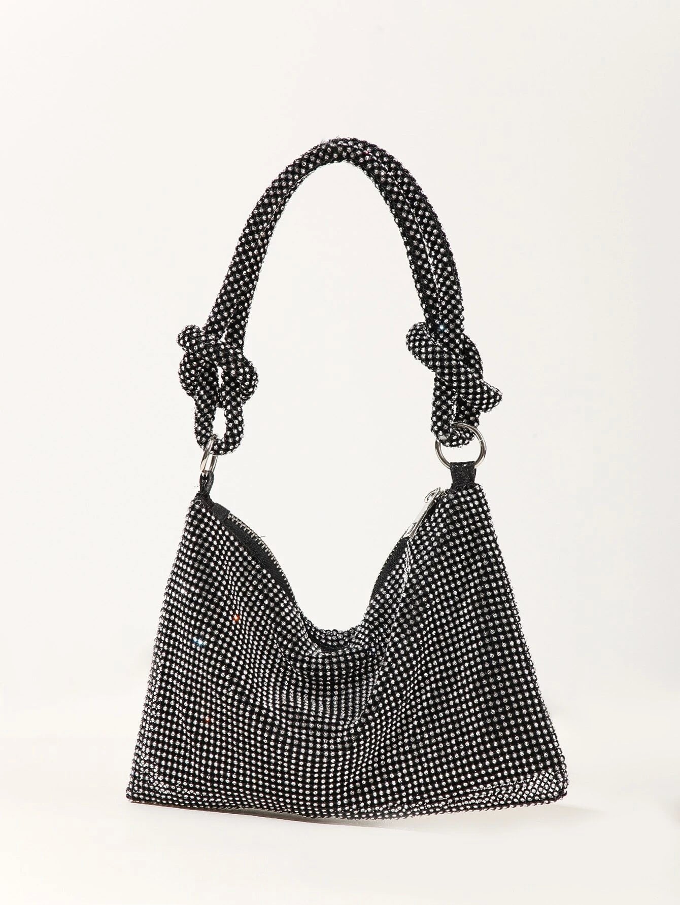 Shoulder strap knot New style full diamond evening bag women's party bag