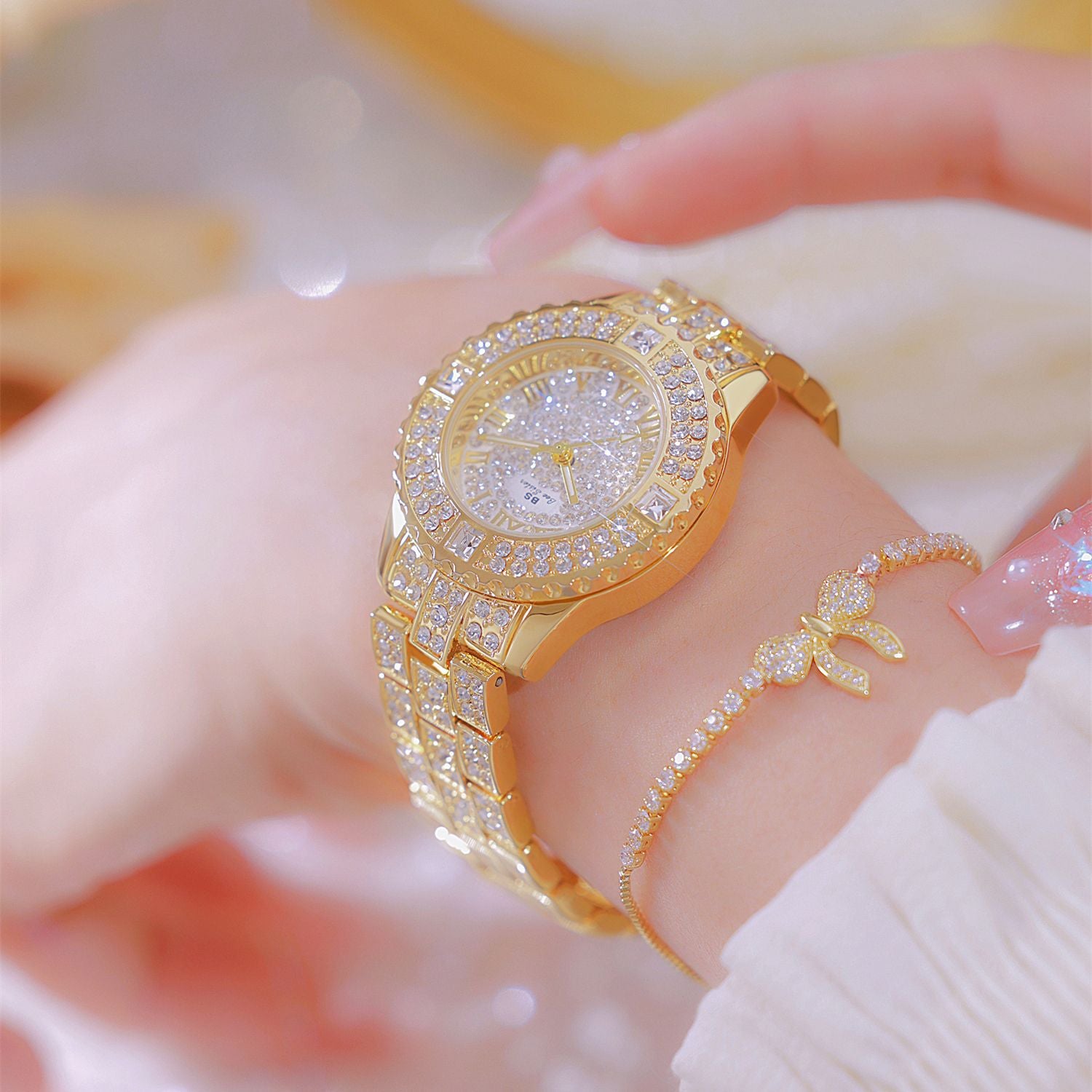 Hot Sale quartz waterproof diamond ladies watch