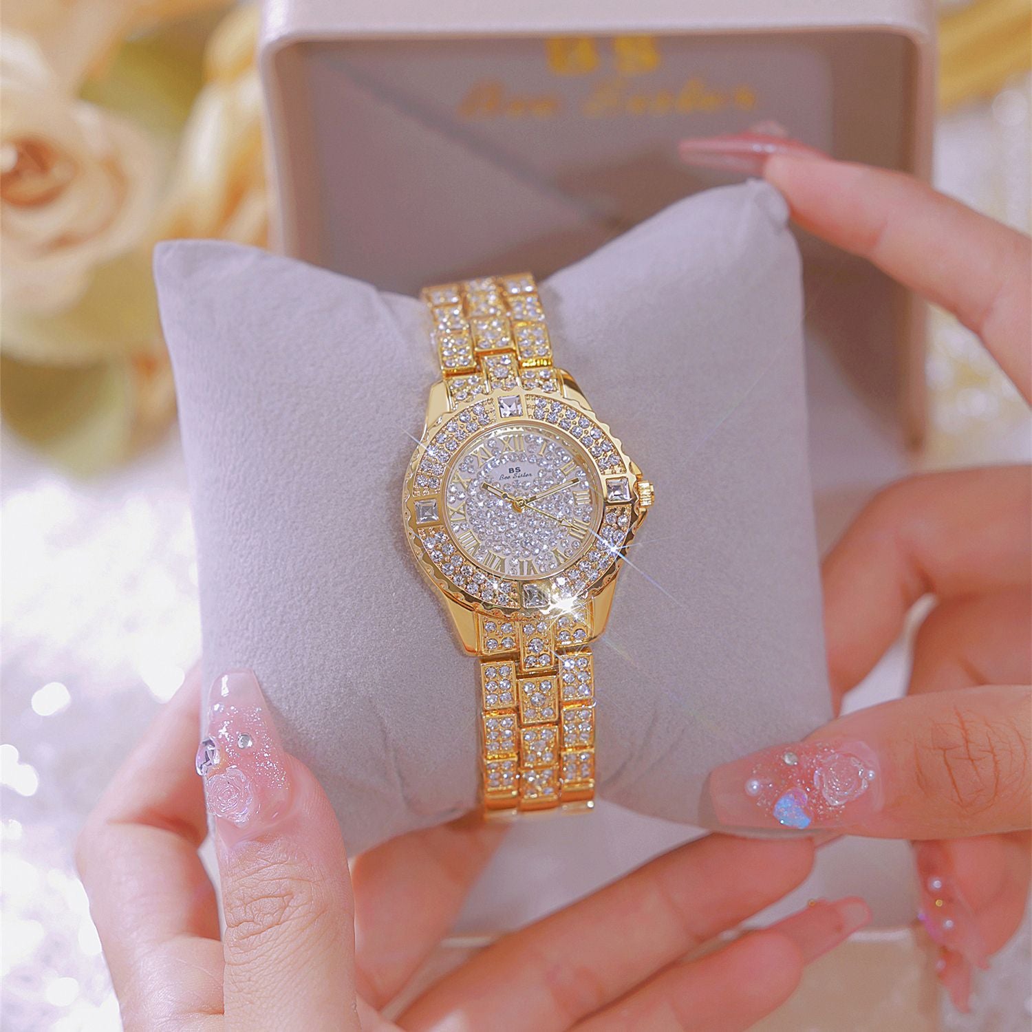 Hot Sale quartz waterproof diamond ladies watch