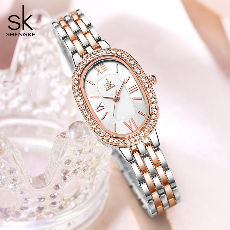 Hot Sale waterproof quartz watch for women with diamonds