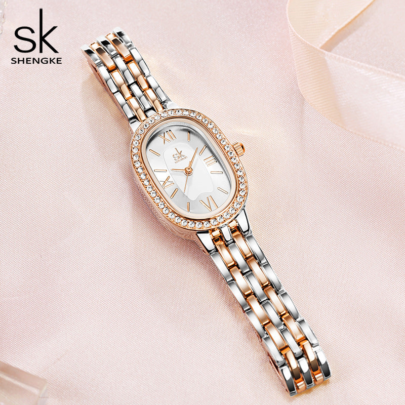 Hot Sale waterproof quartz watch for women with diamonds