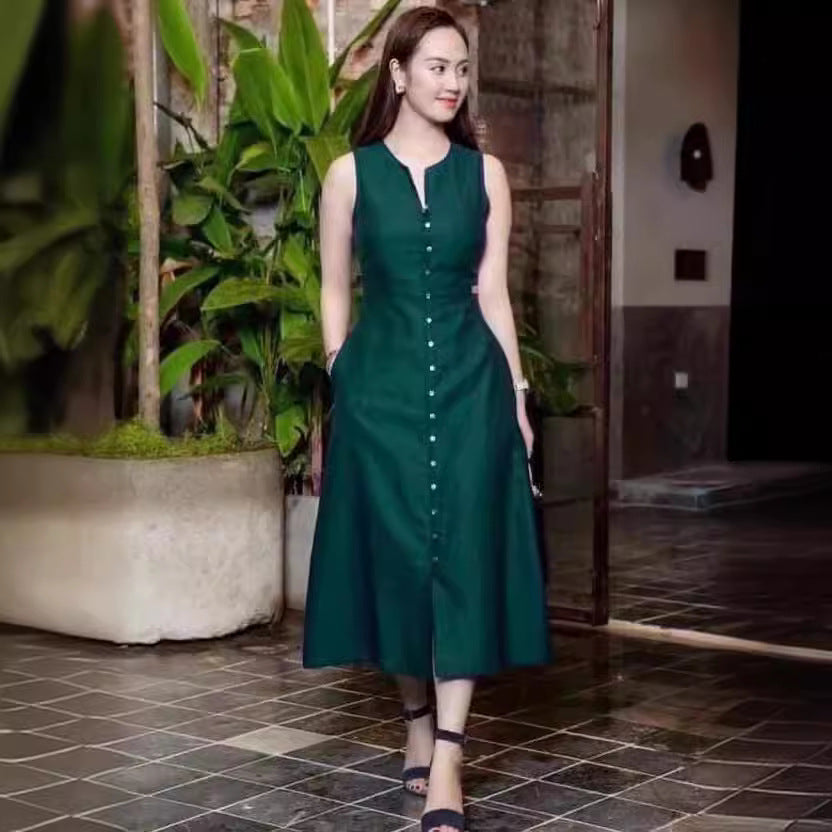 Sleeveless Fashion Slim Fit Women's Dress