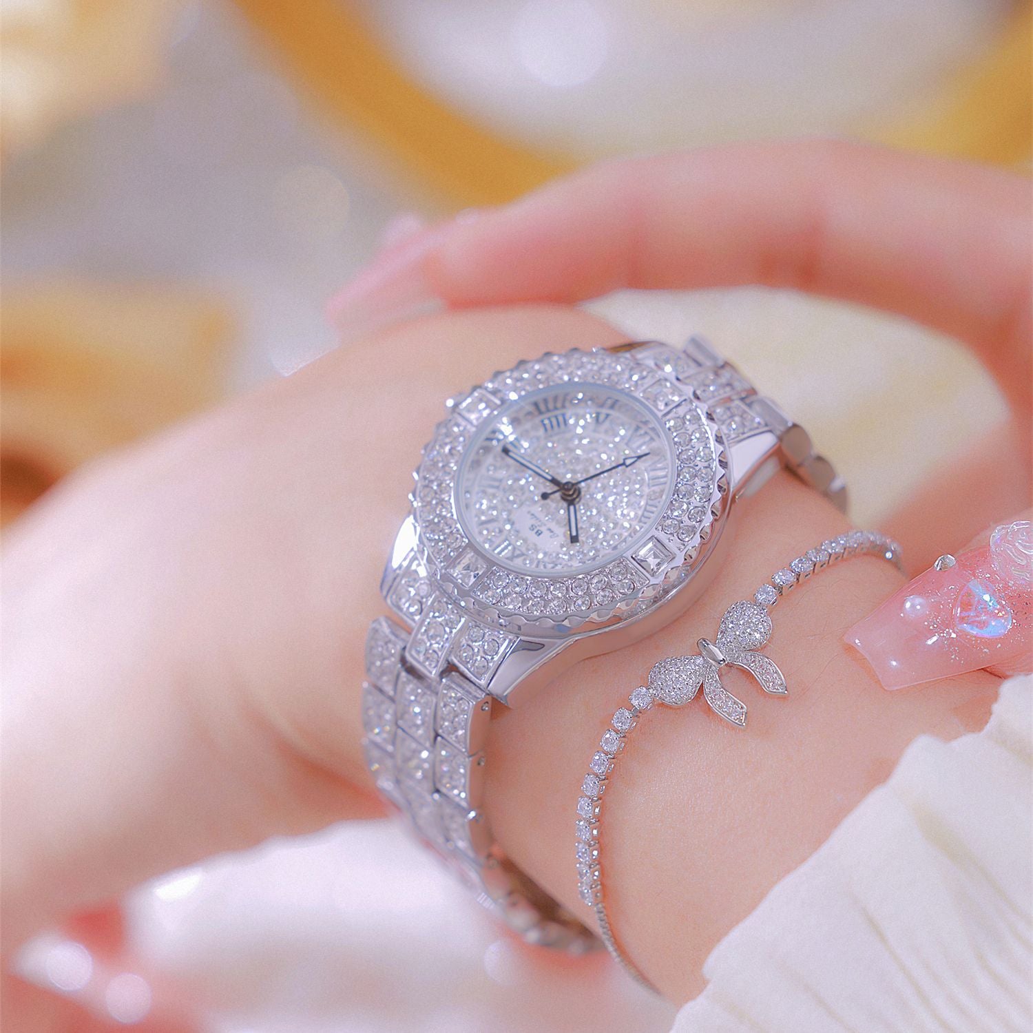 Hot Sale quartz waterproof diamond ladies watch