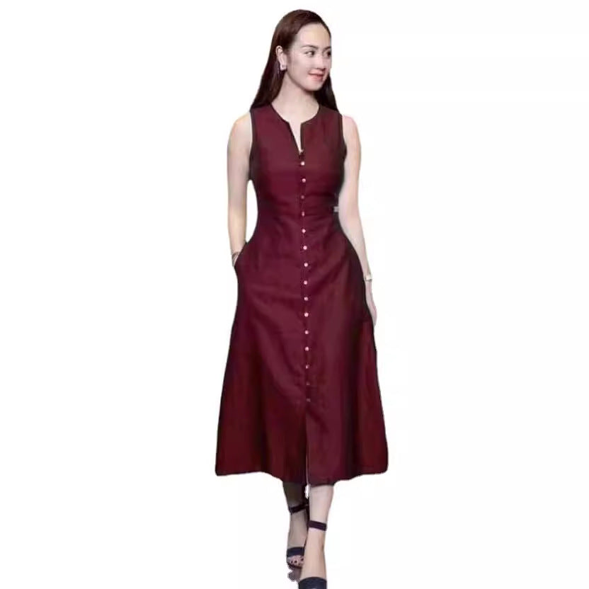 Sleeveless Fashion Slim Fit Women's Dress