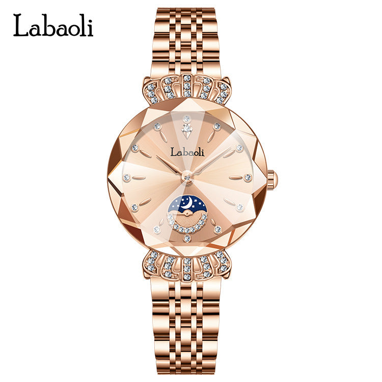 Women's Waterproof Quartz Watch with Diamonds