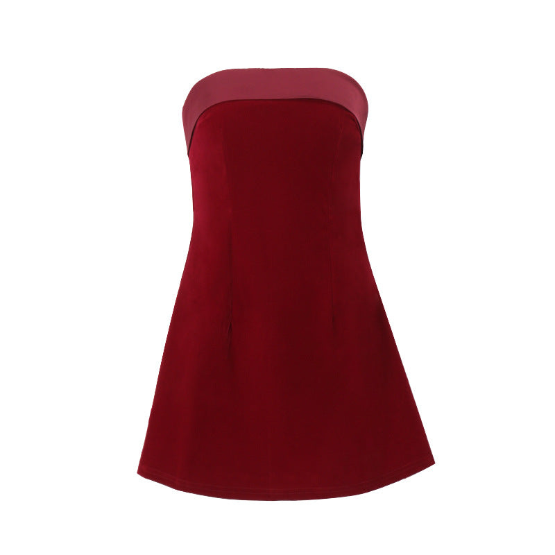 Hot Sexy Backless One-shoulder Slim Tube Women's Dress