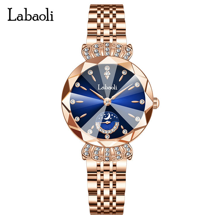 Women's Waterproof Quartz Watch with Diamonds