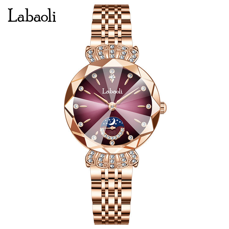 Women's Waterproof Quartz Watch with Diamonds