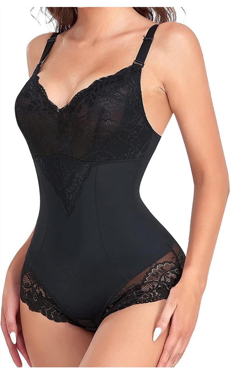 Women‘s Bodysuit Lace Push-up Underwear Corset Tummy Tightening Butt Lifting Shapewear