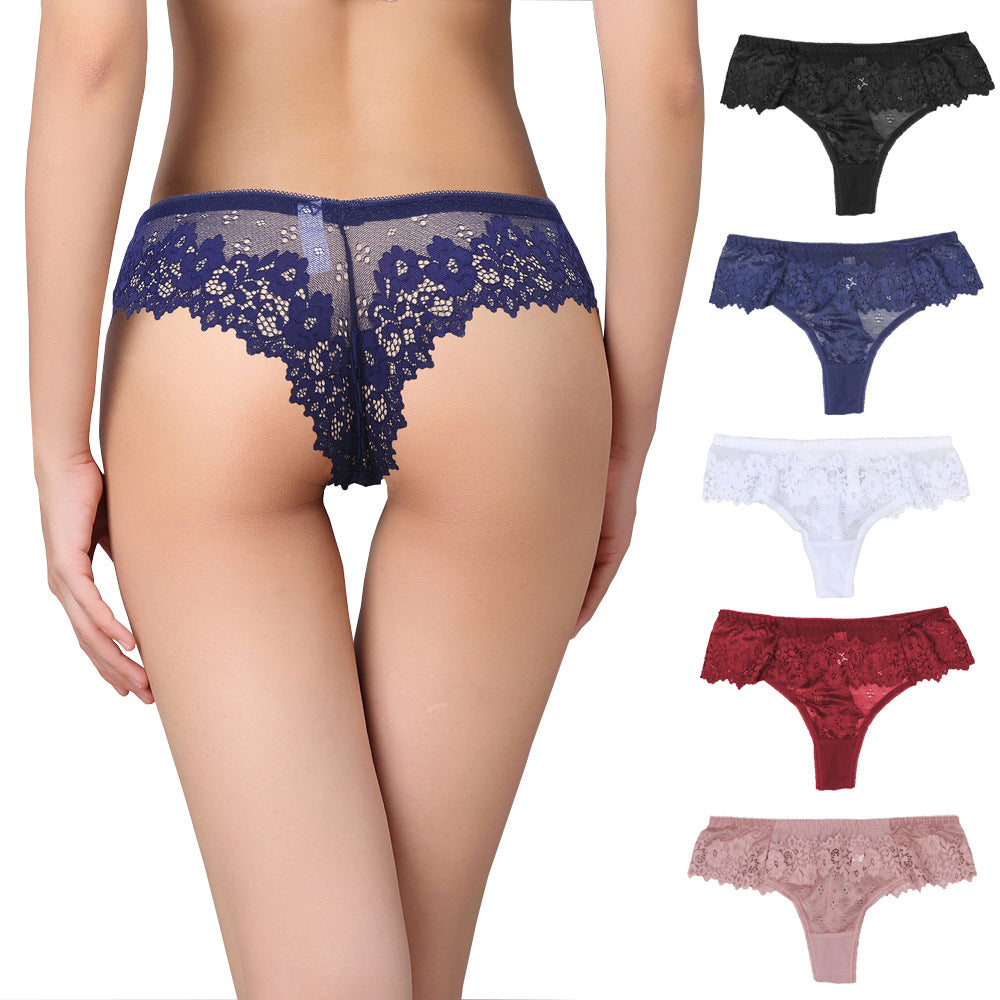 Women's lace Thong low waist hip lift sexy panty