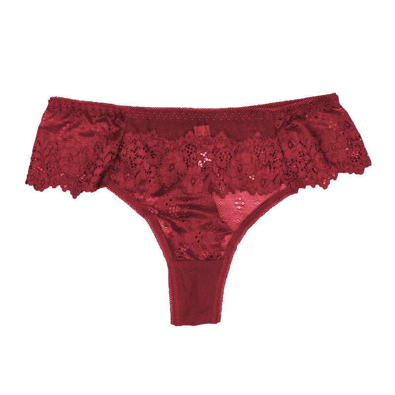 Women's lace Thong low waist hip lift sexy panty