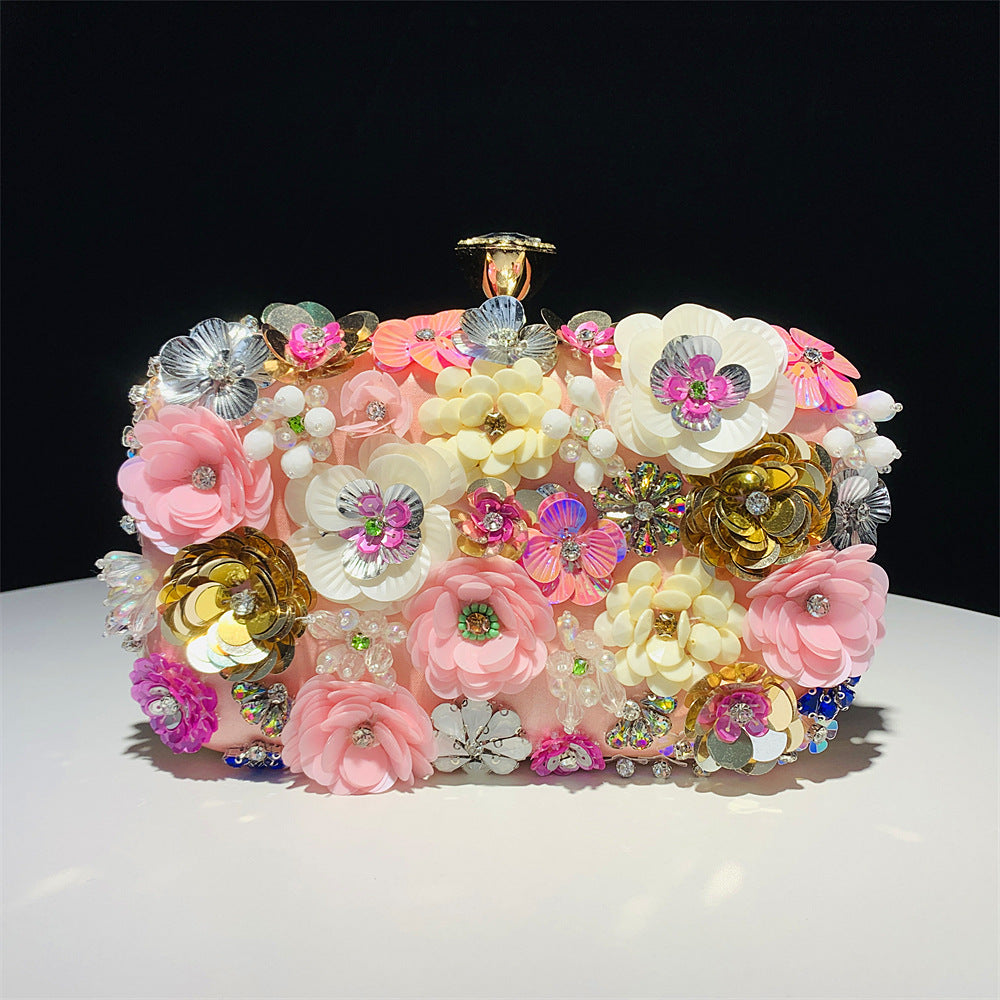 Fashion Evening Handbag Women's Handmade flower party bag