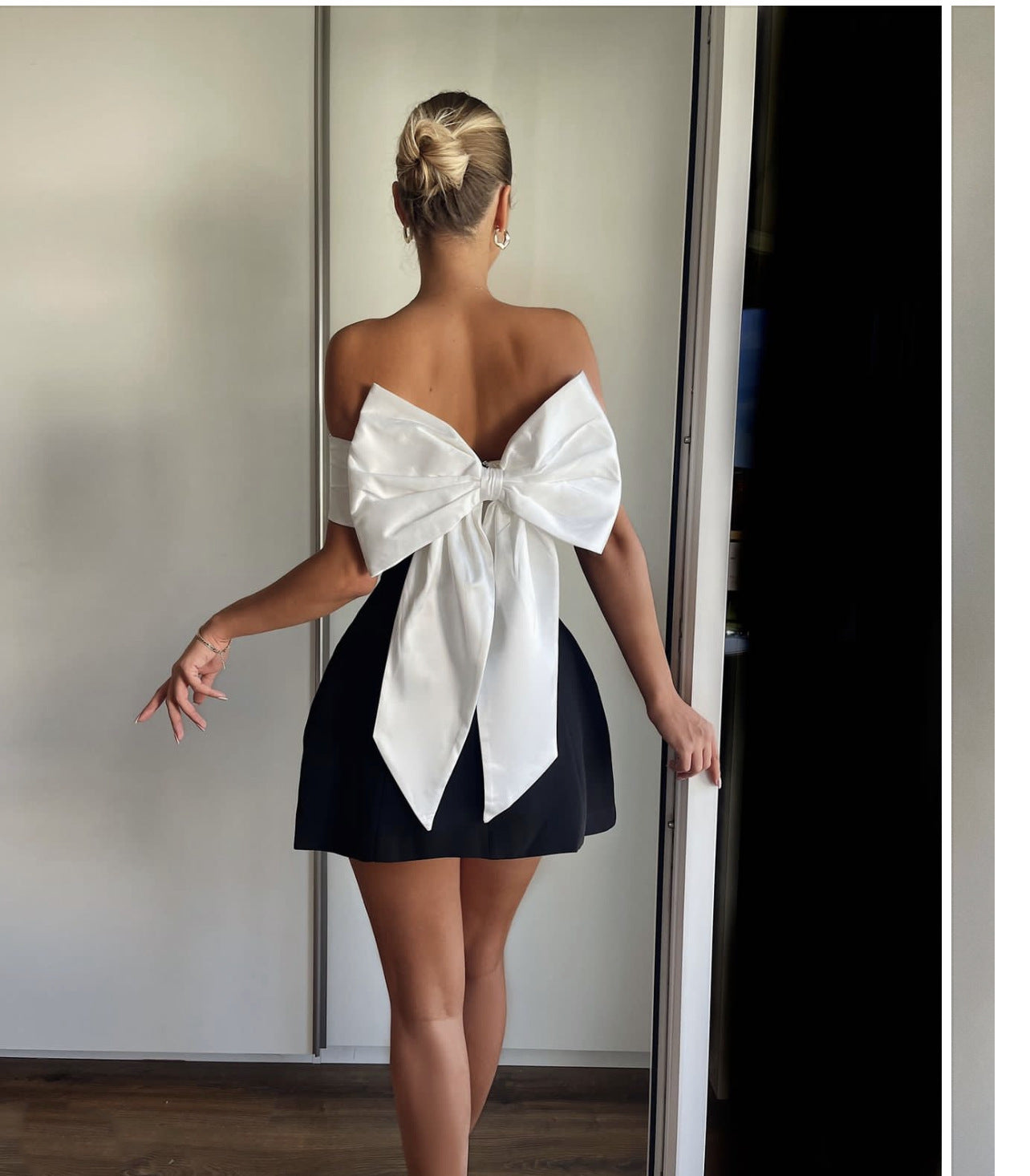 Hot Sale One shoulder bow dress party evening dress