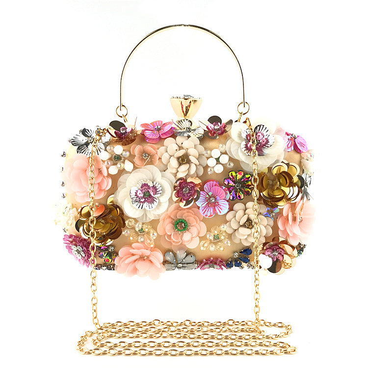 Fashion Evening Handbag Women's Handmade flower party bag