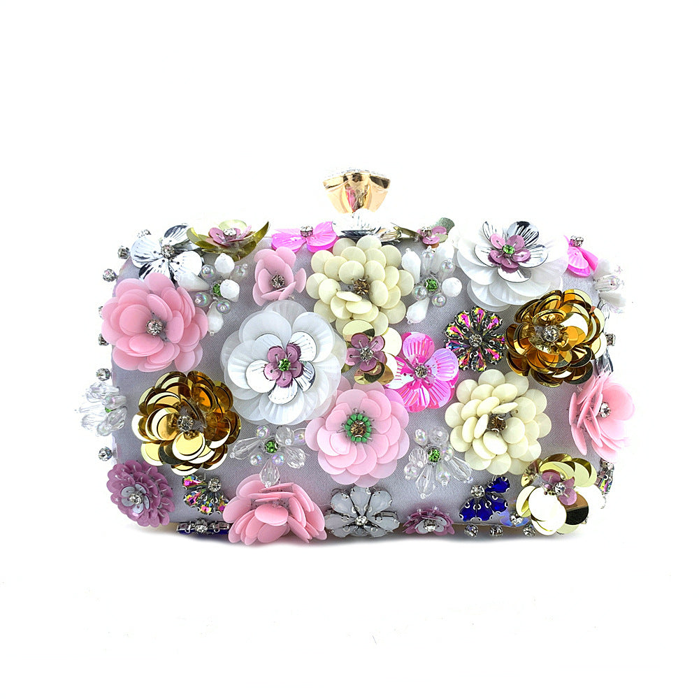 Fashion Evening Handbag Women's Handmade flower party bag