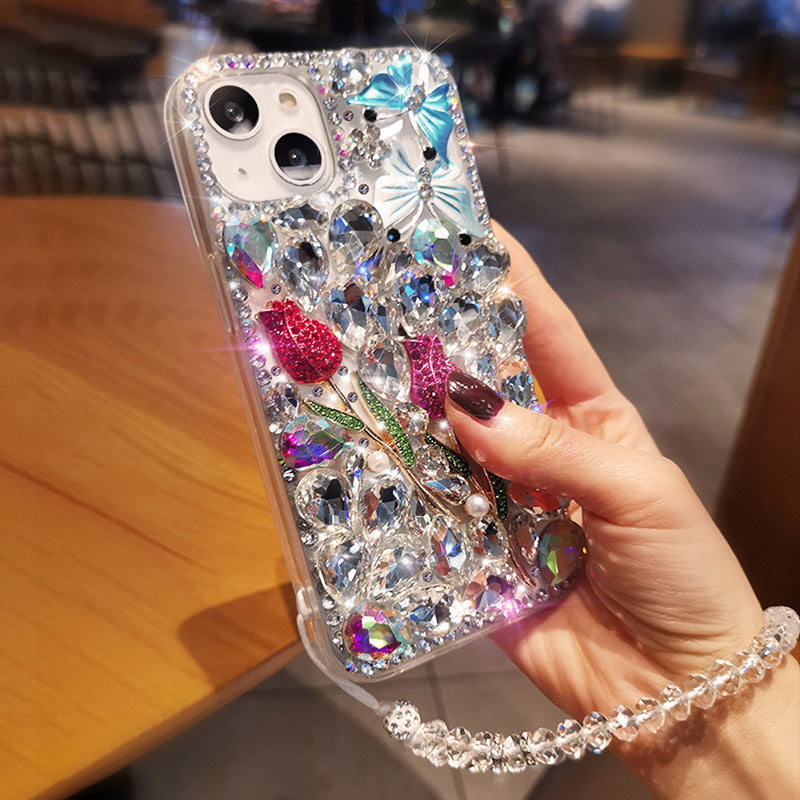 New diamond-studded rhinestone phone case for iPhone