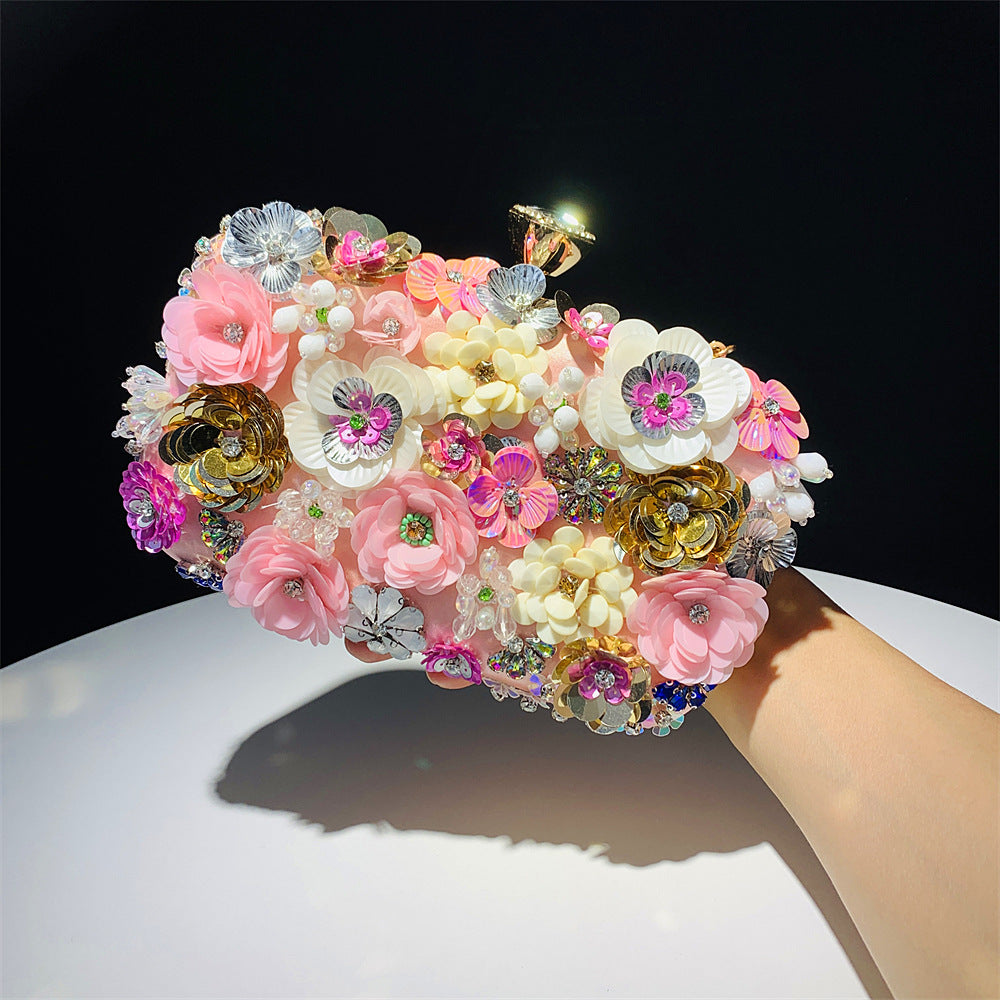 Fashion Evening Handbag Women's Handmade flower party bag