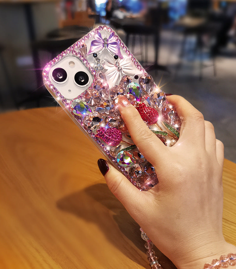 New diamond-studded rhinestone phone case for iPhone