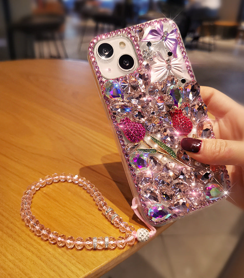 New diamond-studded rhinestone phone case for iPhone