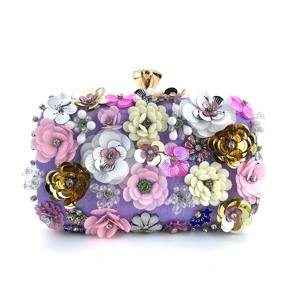 Fashion Evening Handbag Women's Handmade flower party bag