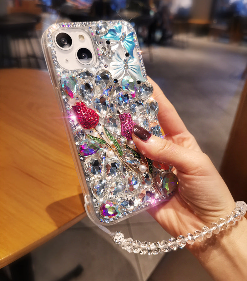 New diamond-studded rhinestone phone case for iPhone