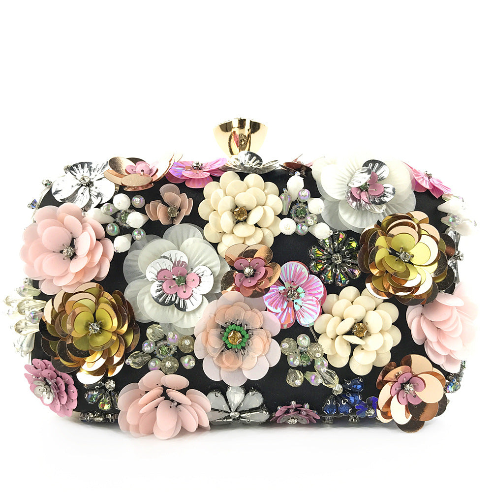 Fashion Evening Handbag Women's Handmade flower party bag