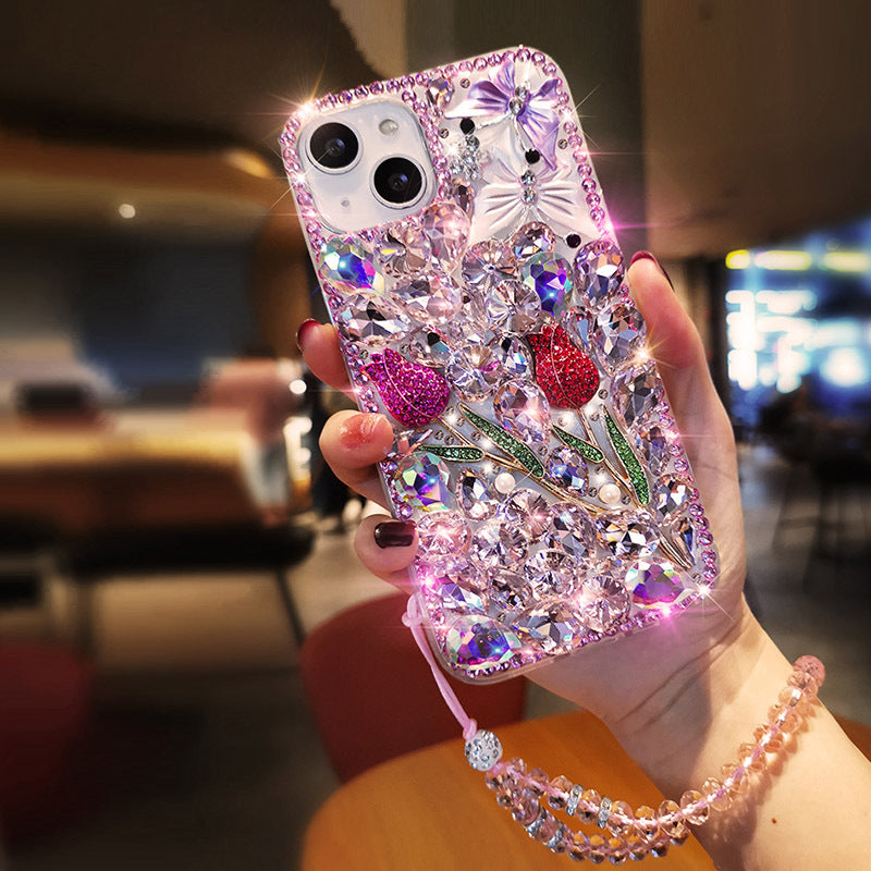 New diamond-studded rhinestone phone case for iPhone