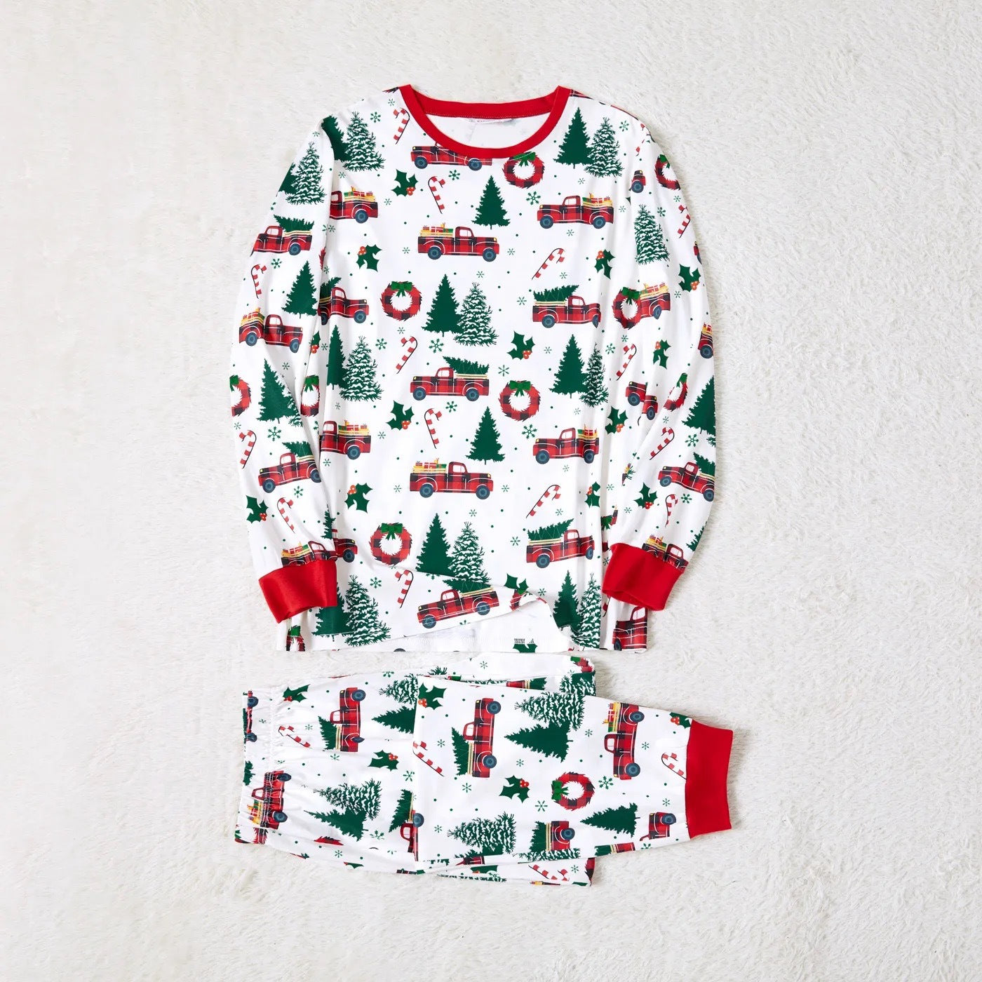 Hot sale new Christmas home clothes family wear parent-child pajamas print suit