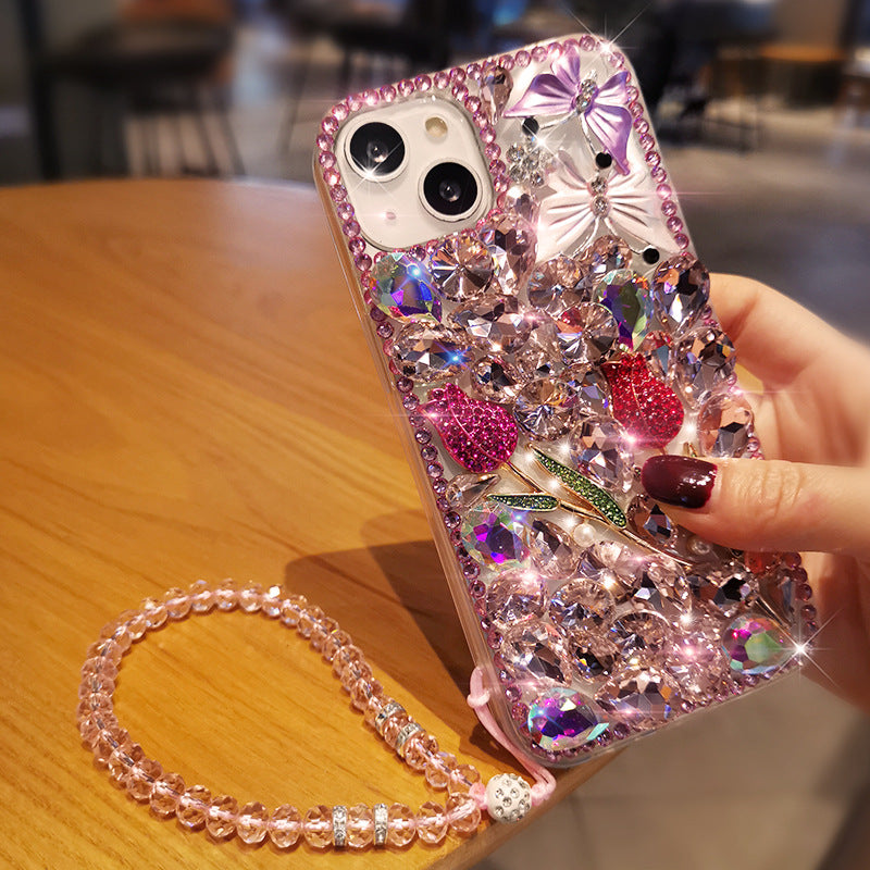 New diamond-studded rhinestone phone case for iPhone