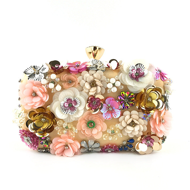 Fashion Evening Handbag Women's Handmade flower party bag