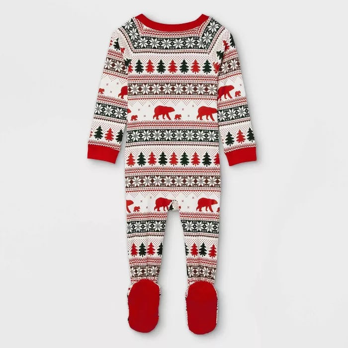 Christmas Family pajamas Polyester parent-child home wear suit